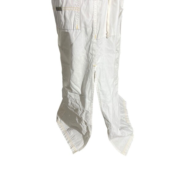 VTG Y2K Lucky Brand 100% COTTON Cargo Long Skirt Sz 12/31 Ivory Long Side Slit - Picture 10 of 16